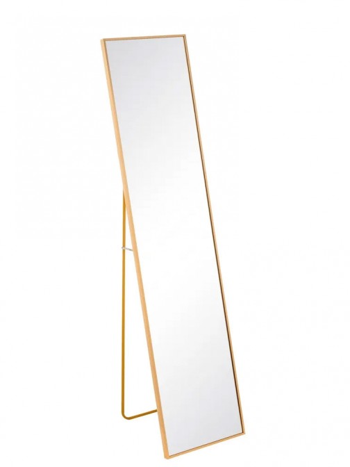 Espejo de Pie Rectangular de Metal 733 Dorado