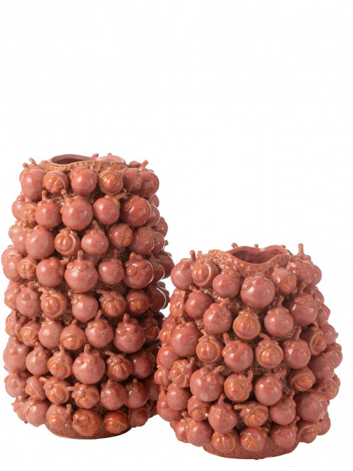 Jarra de Cermica Mangostao Vermelha