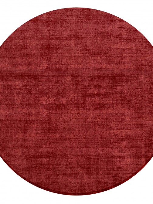 Plain Round Rug Jambi 006 Red