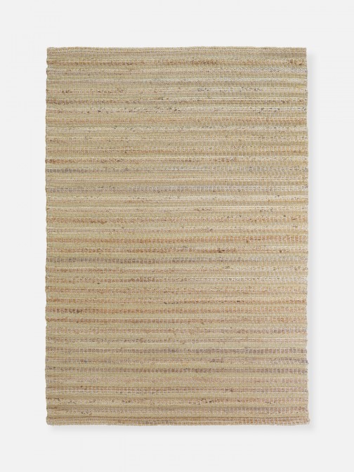 Area Rug Natural Jute in jute and wool beige color 002