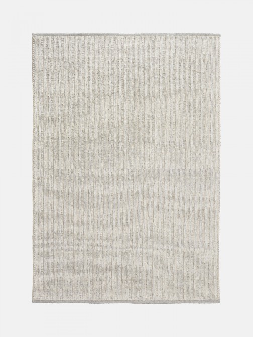 Natural Weave Plain Rug in light grey colour