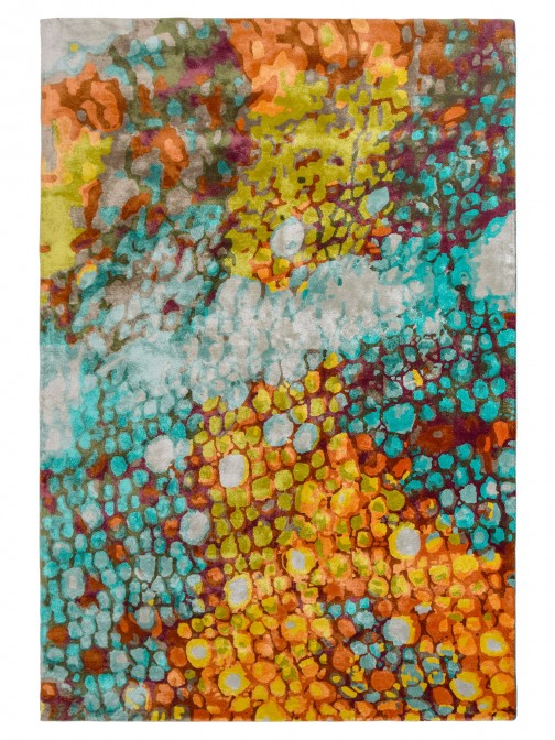 Abstract Area Rug Chameleon 010 Multicolor