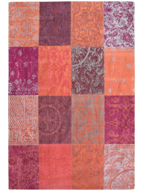 Vintage Area Rug Patchwork Chenille 8371 Pink