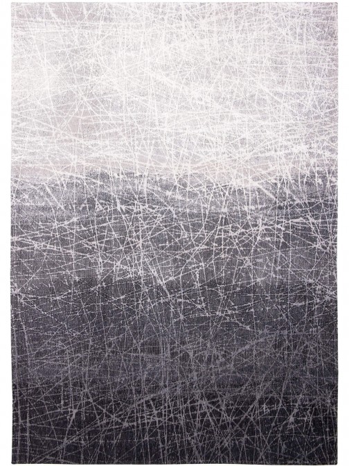 Alfombra Abstracta Freeze Chenille 8881 Negra