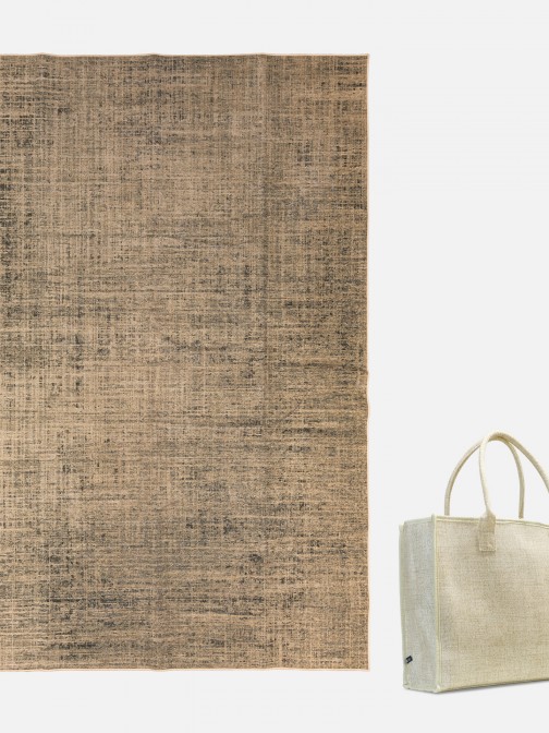 Beige Woven Rug with Carry Bag (Rug In Bag)