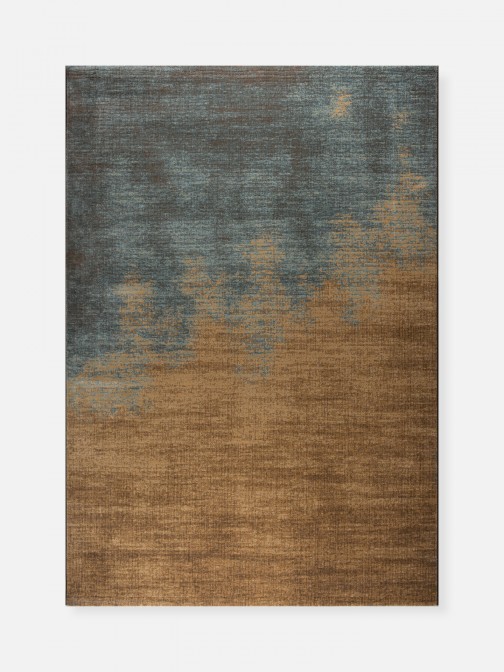 Abstract rug Giacomo 63029/1219 Brown and Blue