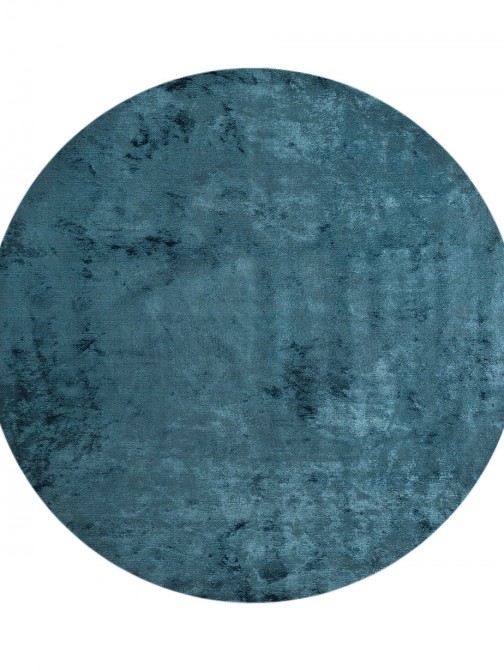 Plain Round Rug Glam Velvet 71431/832 Blue