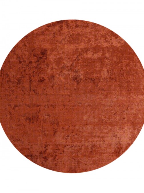 Plain Round Rug Glam Velvet 71431/834 Orange