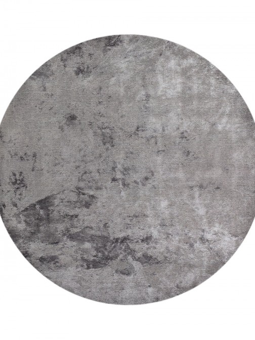 Plain Round Rug Glam Velvet 71431/838 Gray