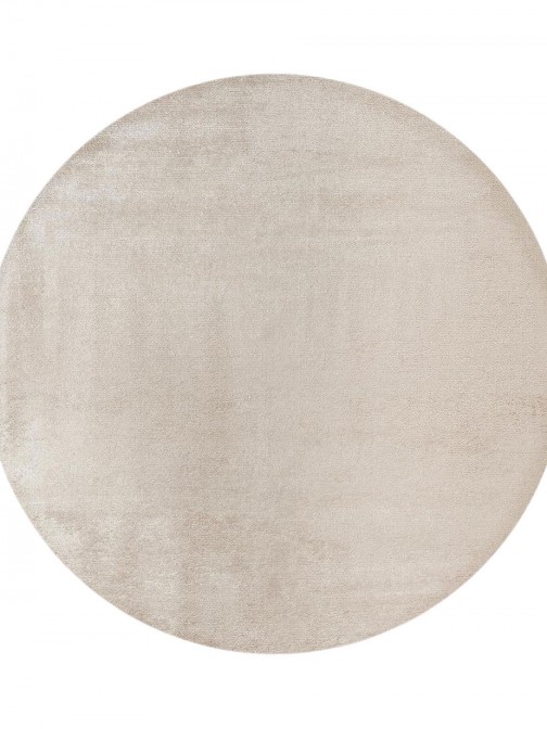 Plain Round Rug Glam Velvet 71431/839 White