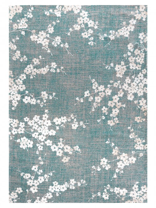 Modern Area Rug Almond Chenille 9850 Blue