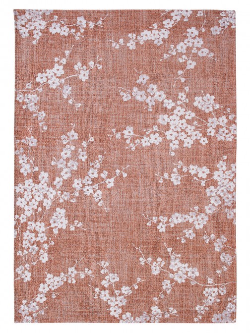 Modern Area Rug Almond Chenille 9371 Orange