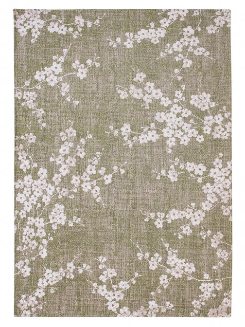 Modern Area Rug Almond Chenille 9372 Green