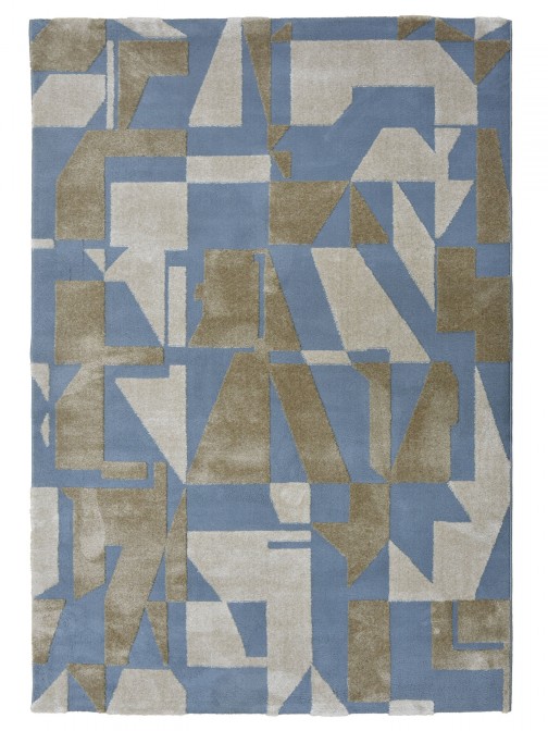 Alfombra Geomtrica Burela 3870/004 Azul