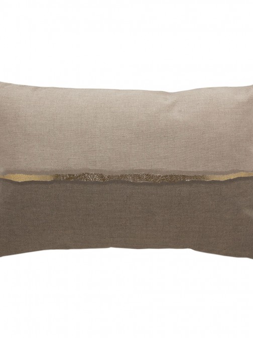 Print 37 Geometric Decorative Cushion Rectangular Taupe