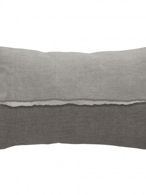 Print 37 Geometric Decorative Cushion Rectangular Gray