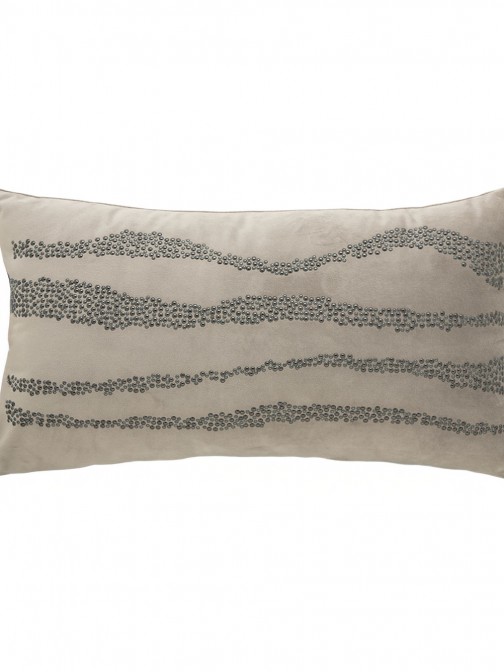 Luxury Geometric Decorative Cushion Rectangular Pearl Beige