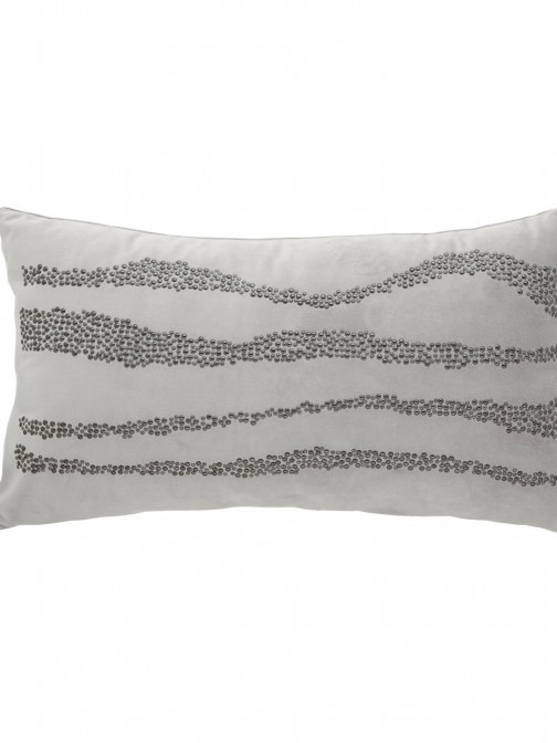 Luxury Geometric Decorative Cushion Rectangular Gray
