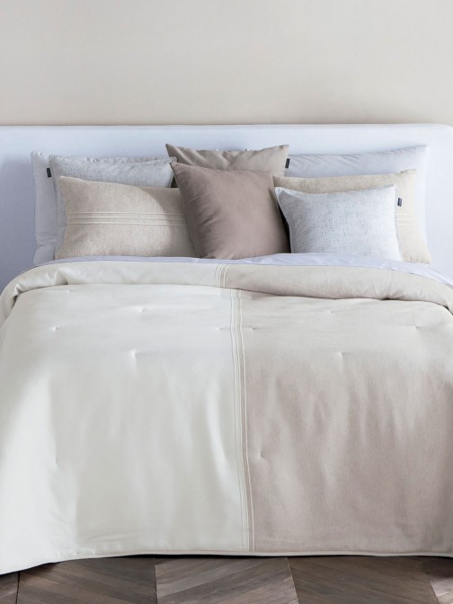 Edredn Cama Doble Praga Geomtrico Beige