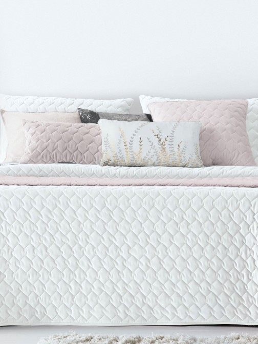 Edredn Cama Doble Naroa Geomtrico Blanco
