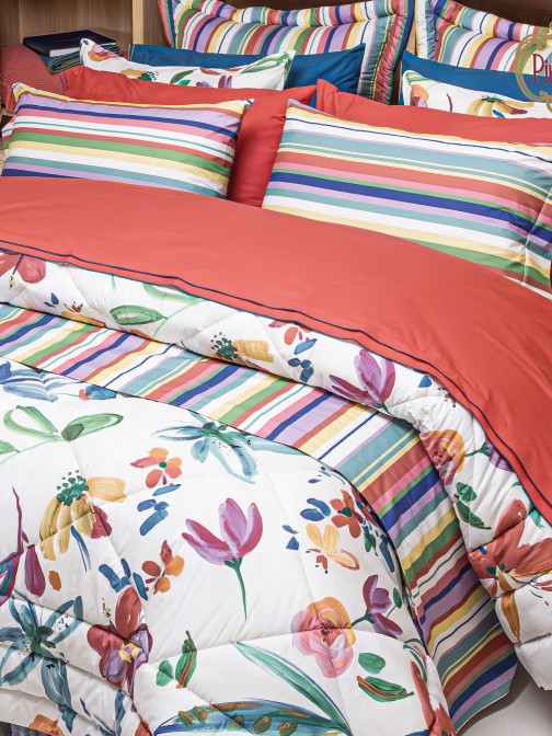 Amparo Floral Double Bed Bedspread Multicolor