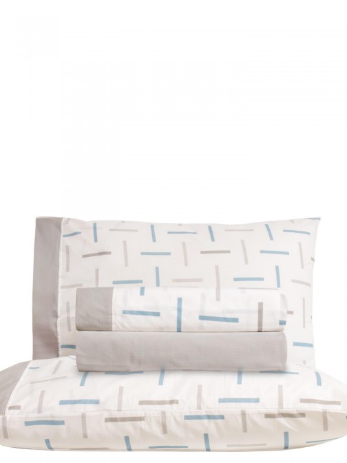 Yola 100% Cotton 4-Piece Double Bed Set Gray