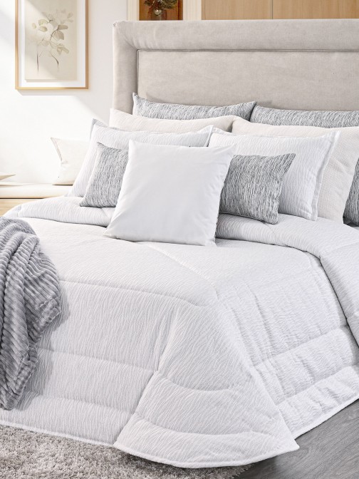 Dian Plain Double Bed Bedspread Gray