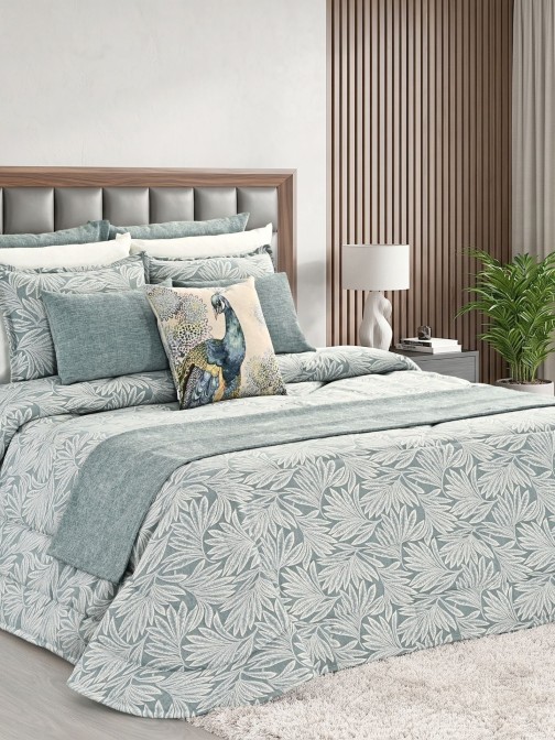 Colcha Cama de Casal Limber Azul Aqua