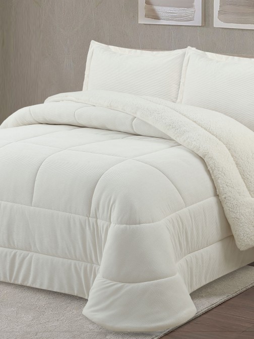 Neri Plain Double Bed Bedspread Natural