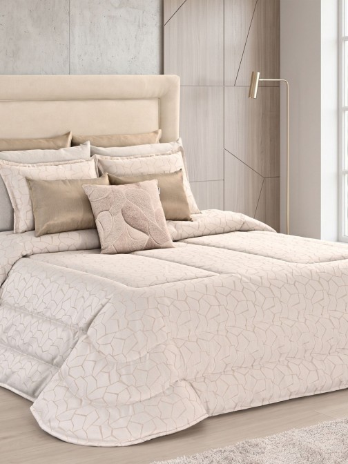 Colcha Cama de Casal Misuri Bege