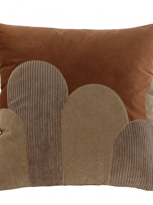 Patchwork Decorative Cushion 800 Square Brown
