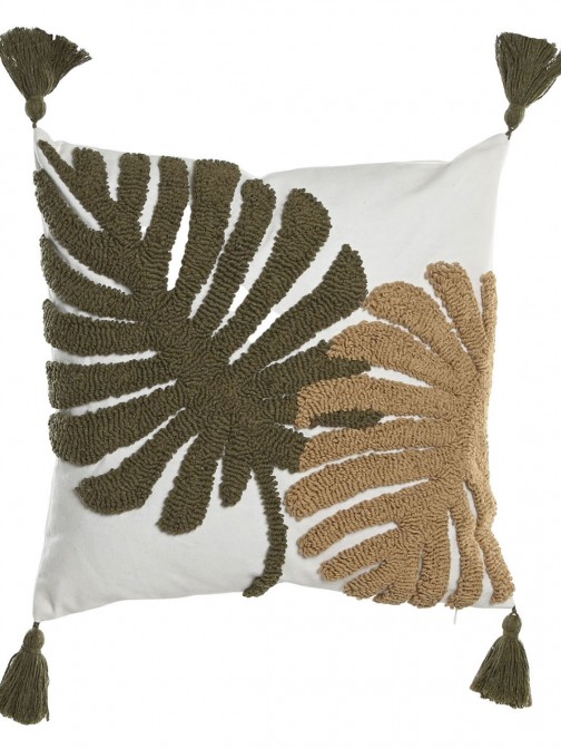 Almofada Decorativa Folhas 809 Quadrada Multicolor