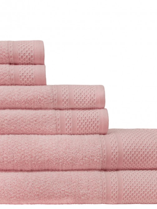 Fil F-300 6 Towels Bath Set Pink