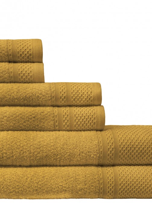 Fil F-300 6 Towels Bath Set Mustard Yellow