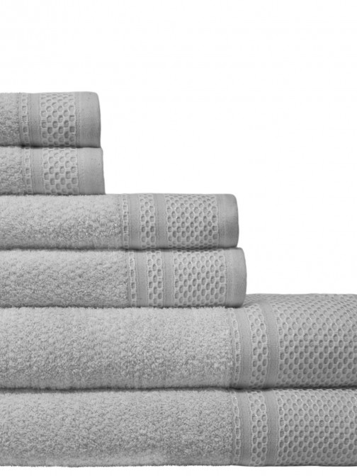 Fil F-300 6 Towels Bath Set Gray