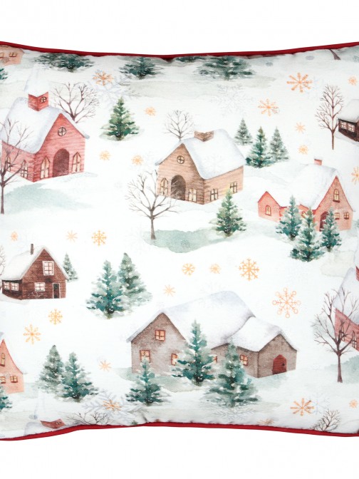 Almofada Decorativa de Natal Melbo 001 Quadrada Vermelha