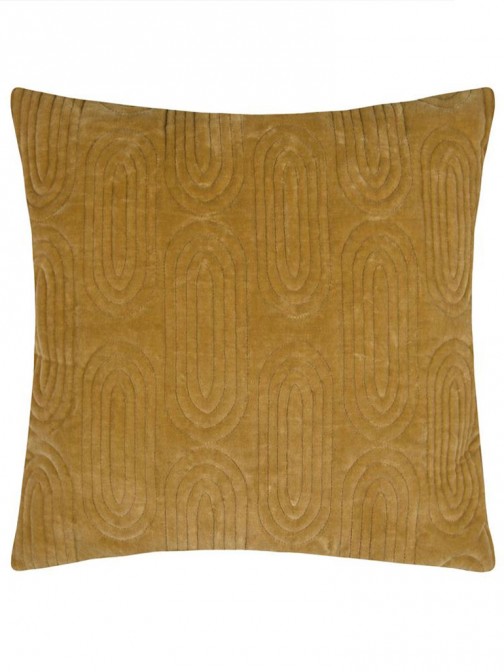 Paxton Geometric Decorative Cushion Square Mustard