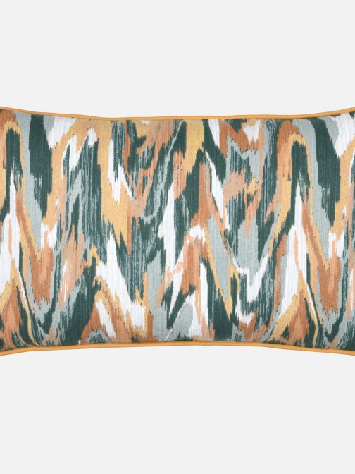 Almofada Zita dupla face em algod�o multicolor com padr�o abstrato 30 x 50 cm