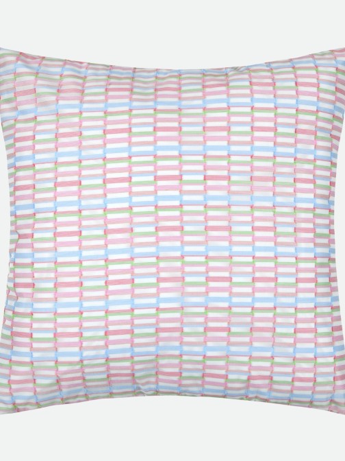 Almofada Punky com Bordado Geom�trico Rosa 45 x 45 cm