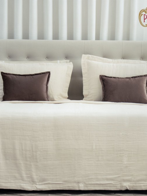 Edredn de Cama Doble Donahue Liso Beige