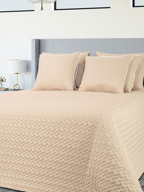 Edredn Cama Doble Melis Geomtrico Beige