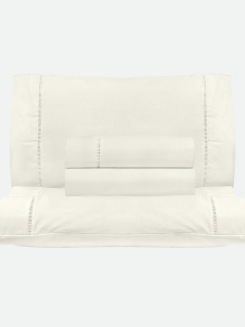 Juego de S�banas Cama Doble Escada 100% Algod�n 4 Piezas Perla