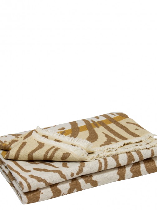 Leo Carded Blanket Camel