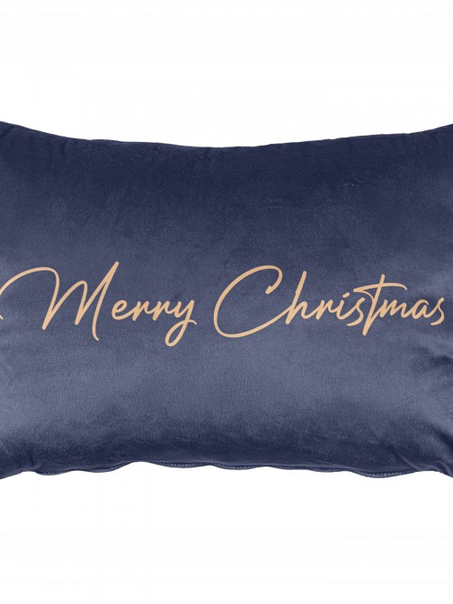 Cojn Decorativo Navideo Melodia Rectangular Azul