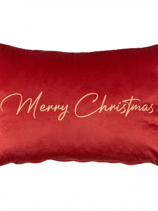 Cojn Decorativo Navideo Melodia Rectangular Rojo