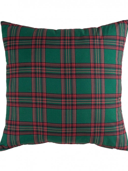 Carol Christmas Decorative Cushion Square Green