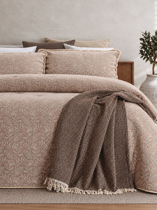 Siena Beige Double Bedspread