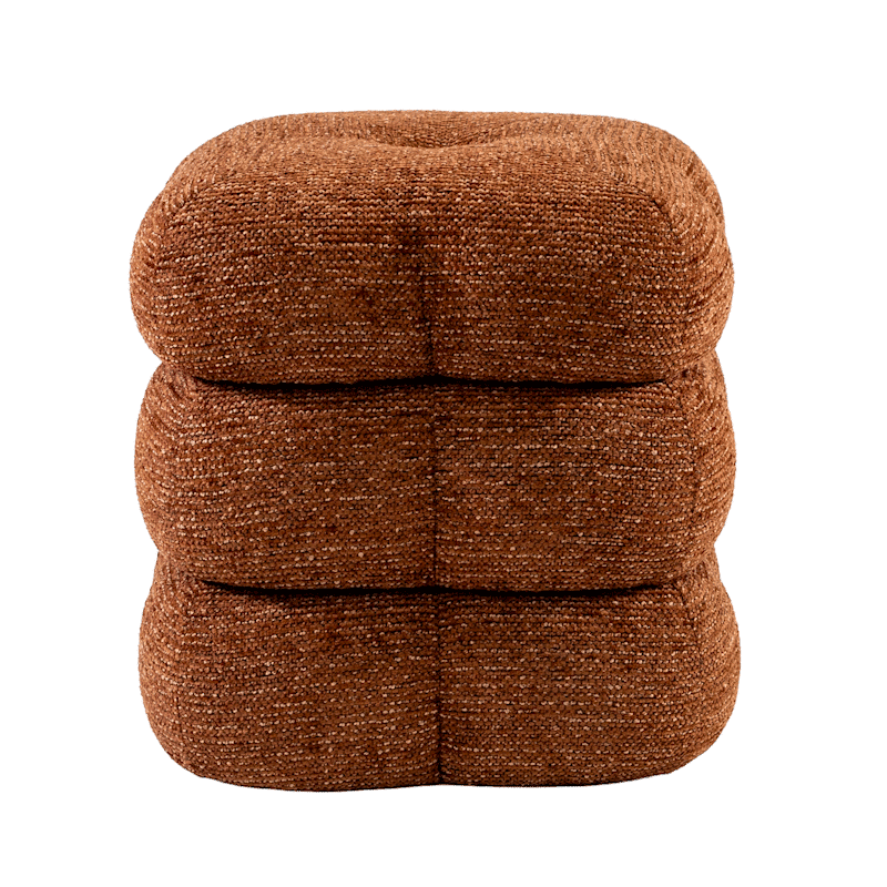 Taloro Swivel pouf terracotta chenille