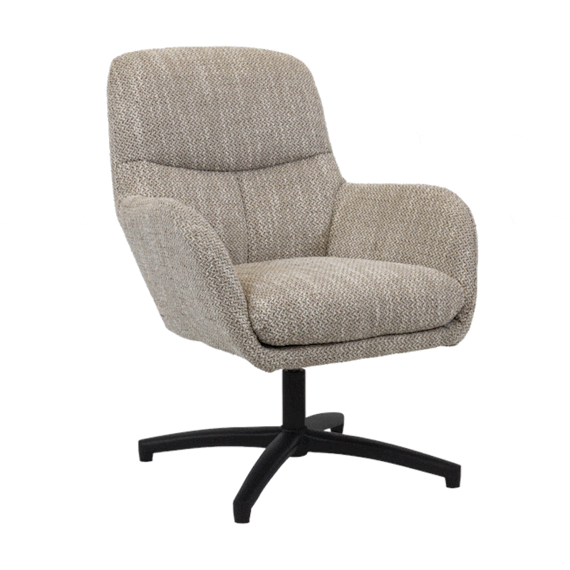 Drava swivel armchair in beige chenille Drava swivel armchair in beige chenille