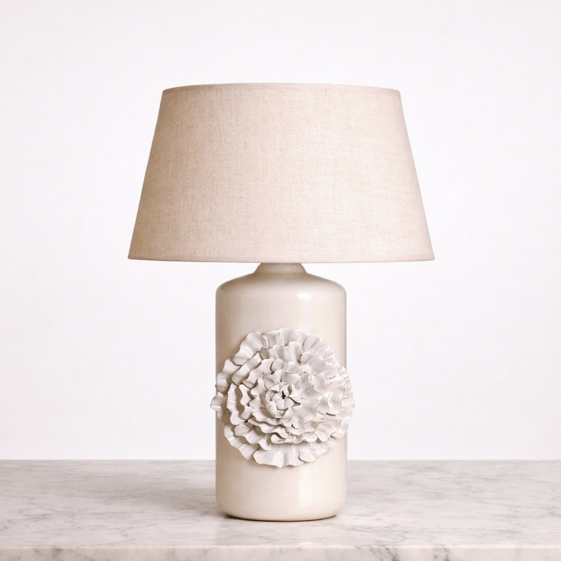 Candeeiro de mesa Flor em cerâmica 67 cm